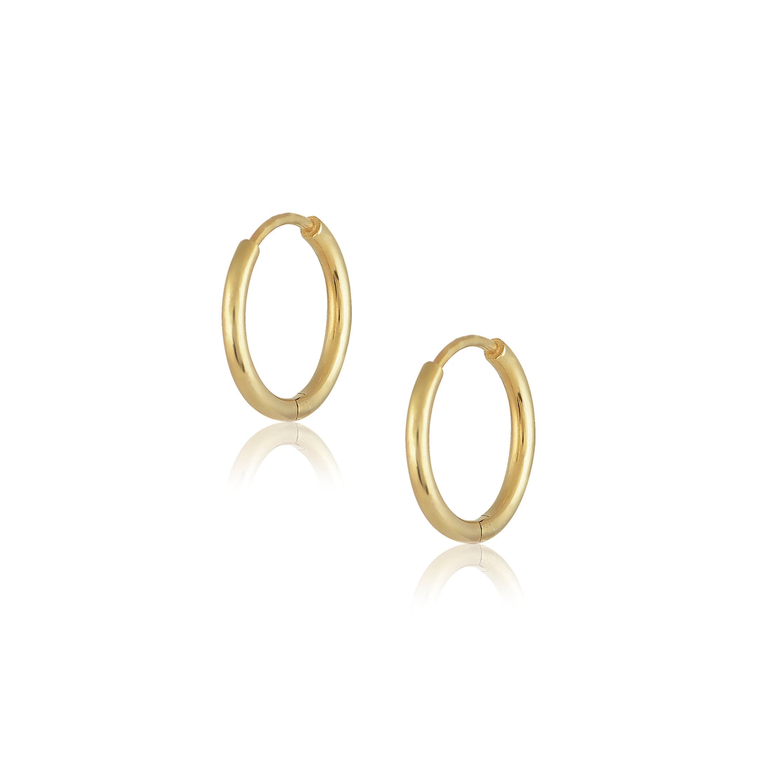 Rounded Hoop Earrings in 18k gold - Alexia Gryllaki - Ileana Makri store