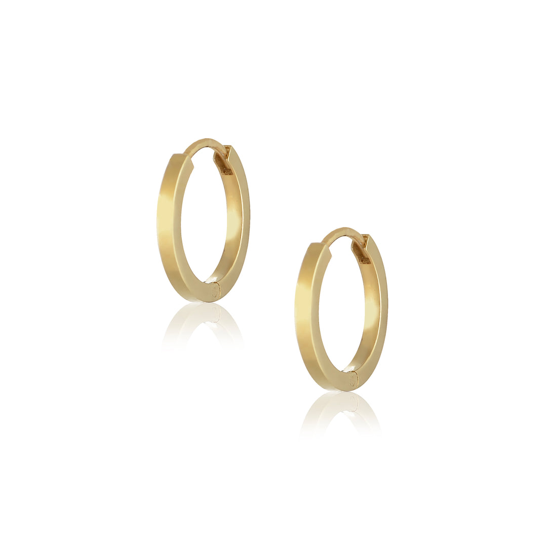Squared Hoop Earrings in 18k gold - Alexia Gryllaki - Ileana Makri store