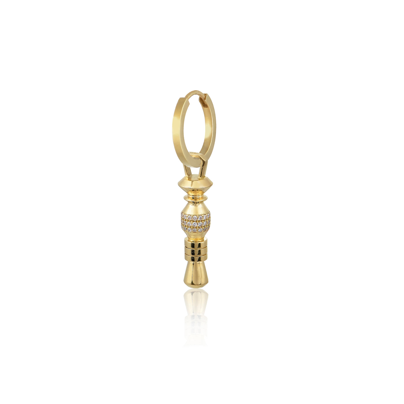 Squared Hoop Earrings in 18k gold - Alexia Gryllaki - Ileana Makri store