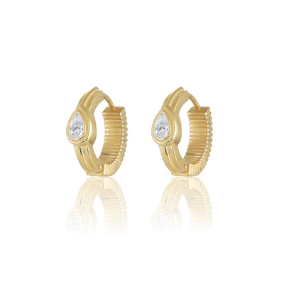 Textures Diamond Hoop Earrings - Alexia Gryllaki - Ileana Makri store