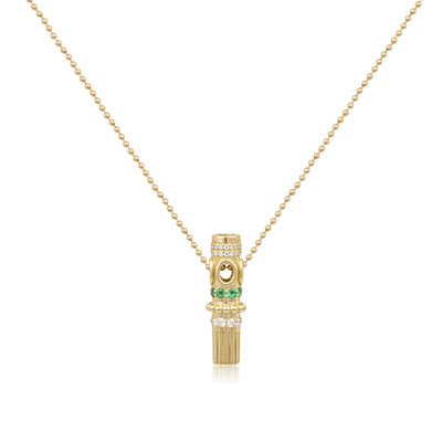 Totem Interchangeable Pendant with Diamonds & Emeralds - Alexia Gryllaki - Ileana Makri store