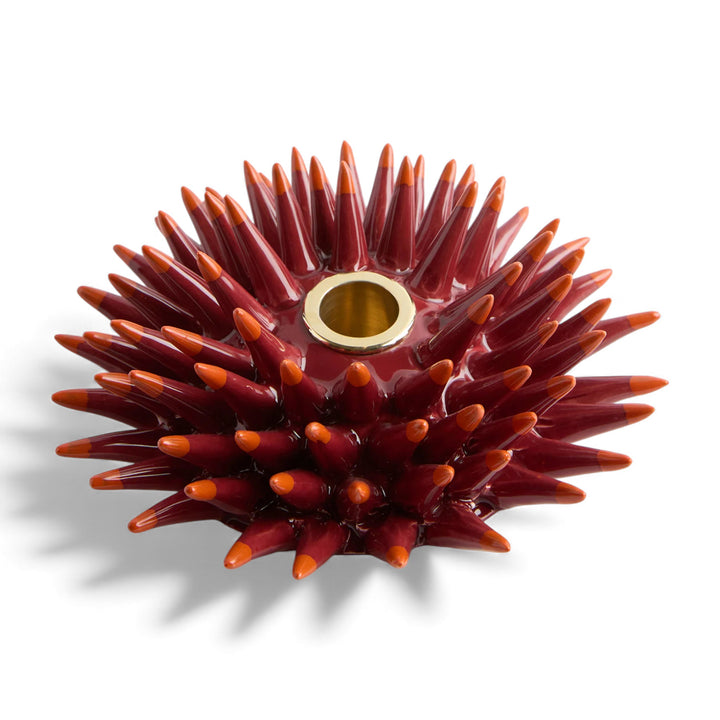 Spine Candle Holder Bordeaux