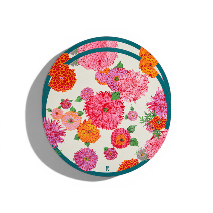 Bright Blooms Disk Placemats (Set of 2)