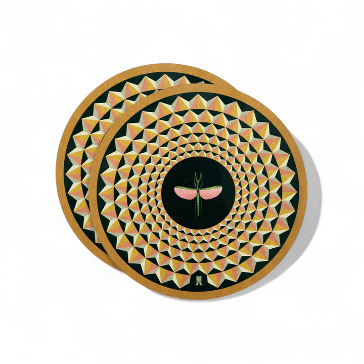 Libelulla Disk Placemats Mustard (Set of 2)