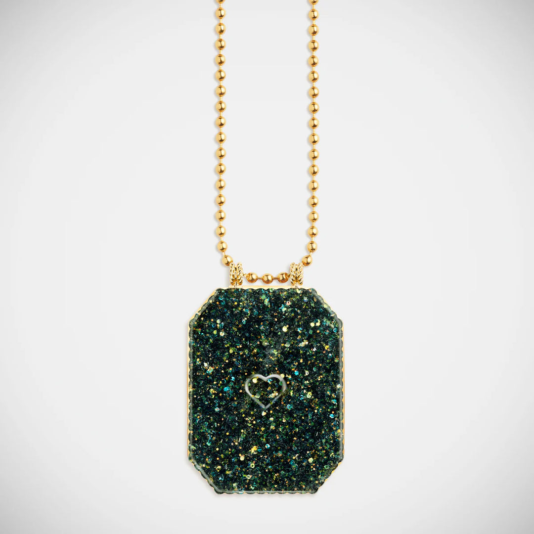 Raiz'in Scapular Glitter Midnight Green (40mm)