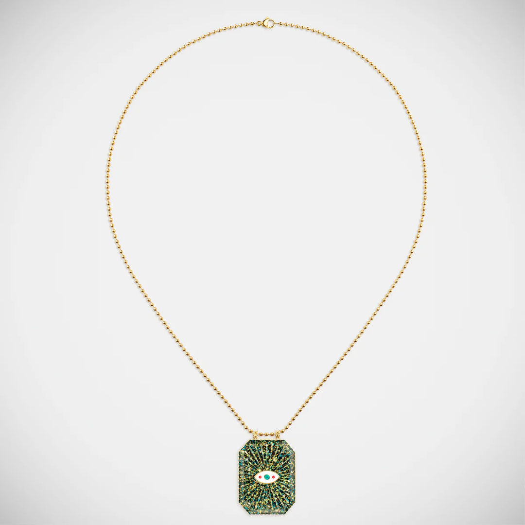 Raiz'in Scapular Glitter Midnight Green (40mm)