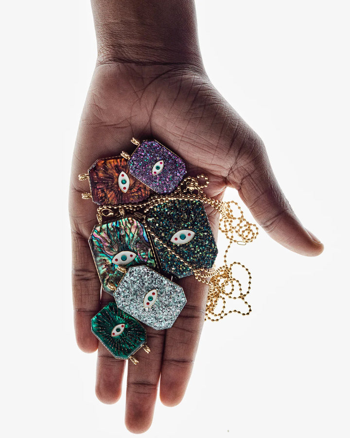 Raiz'in Scapular Glitter Silver (34mm)