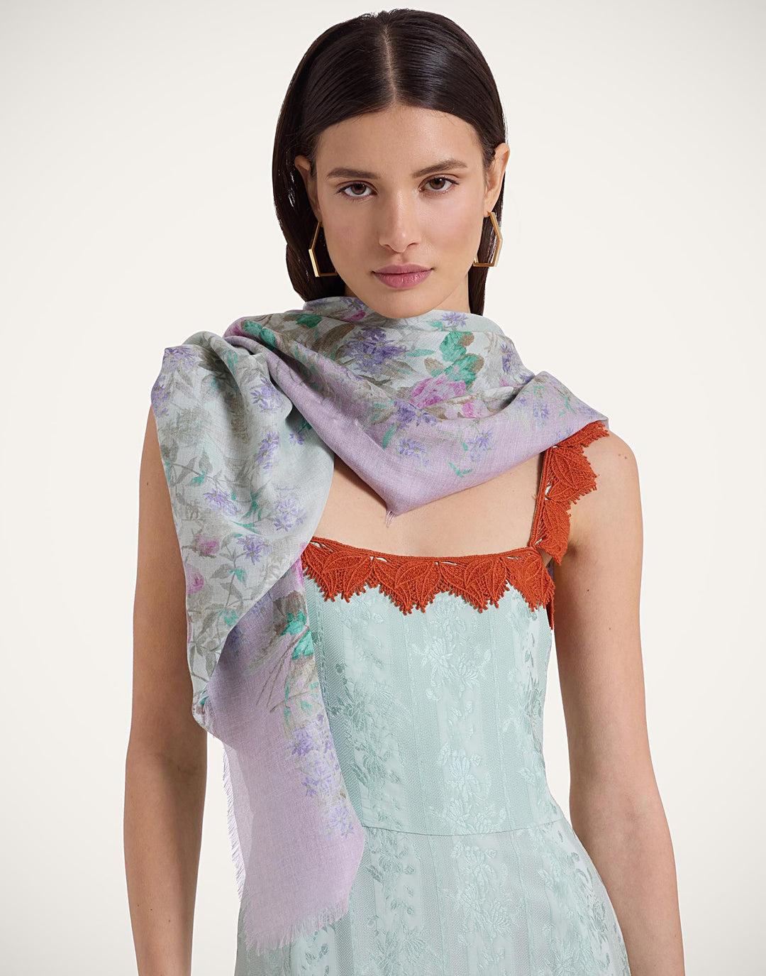 Heath Placée Mint Foulard