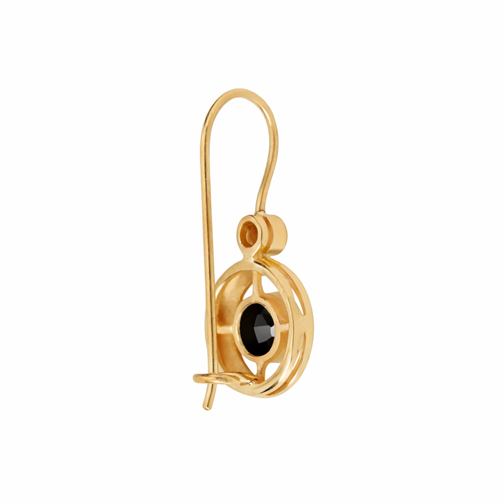 Luna Orbit Onyx Earrings Vermeil