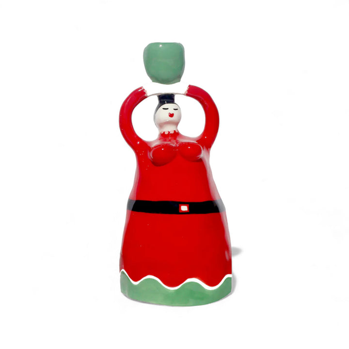 Santa Red Candleholder