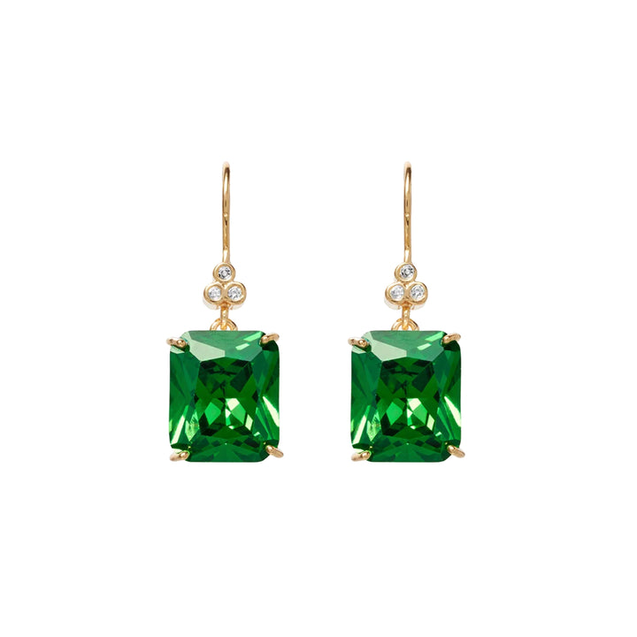The Drop Earrings Emerald, RoxAs-Earrings, Ileana Makri, Jewelry