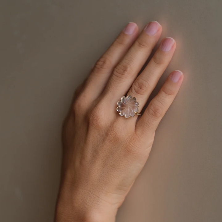 Sea Flower Quartz Ring