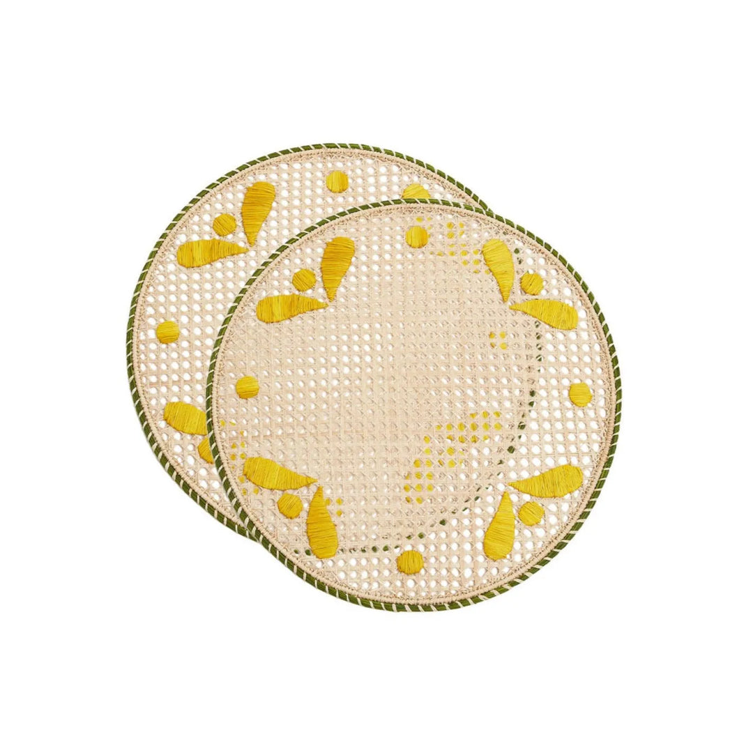 Raffia Placemats Capri Yellow (Set of 2)