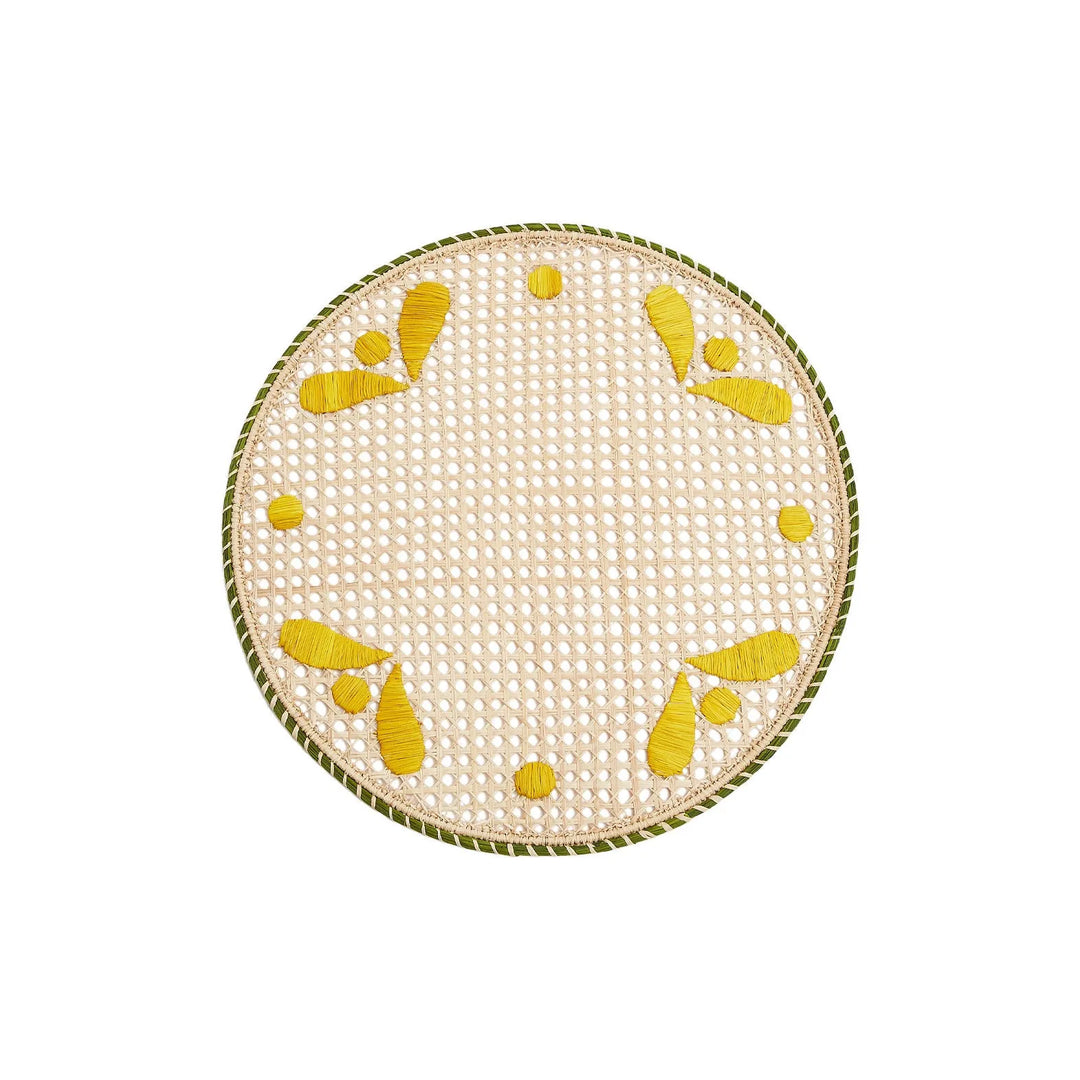 Raffia Placemats Capri Yellow (Set of 2)