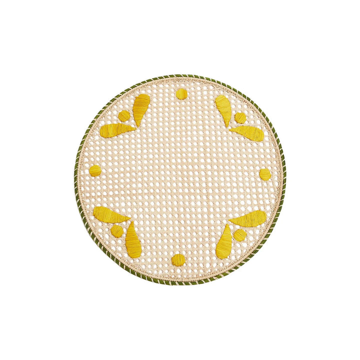 Raffia Placemats Capri Yellow (Set of 2)