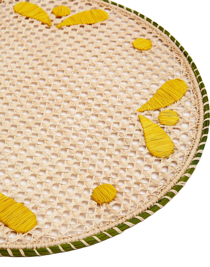 Raffia Placemats Capri Yellow (Set of 2)