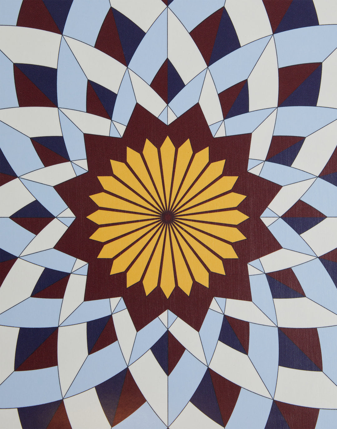 Large Round Printed Tray Lotus of Life