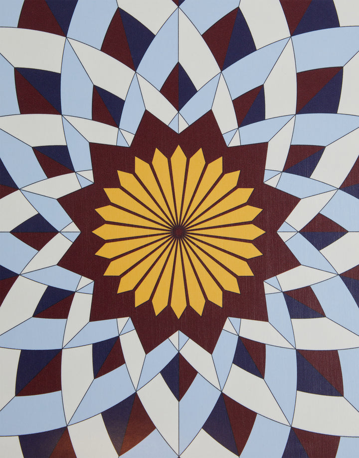 Large Round Printed Tray Lotus of Life
