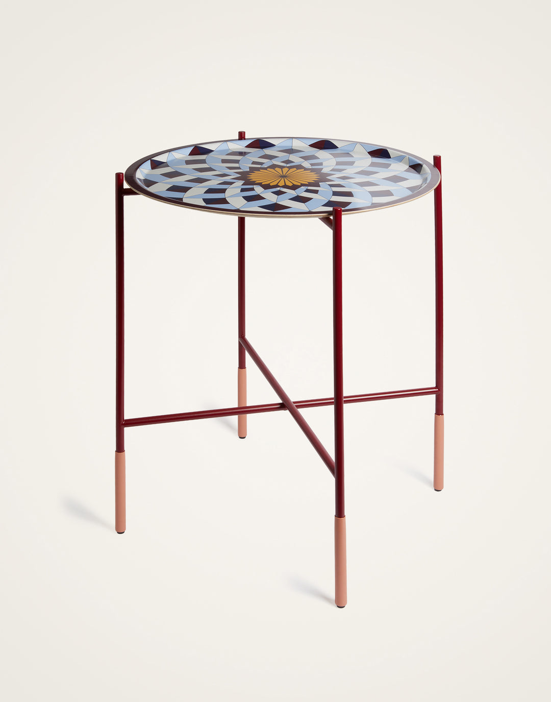 Large Round Printed Tray Lotus of Life
