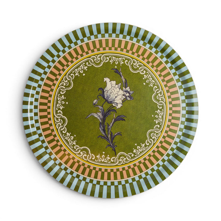 Large Round Printed Tray Nymph Bloom