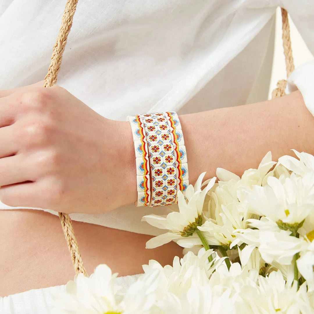 The Terrazzo Bracelet in Campania Trio, RoxAs-Bracelets, Ileana Makri, Jewelry