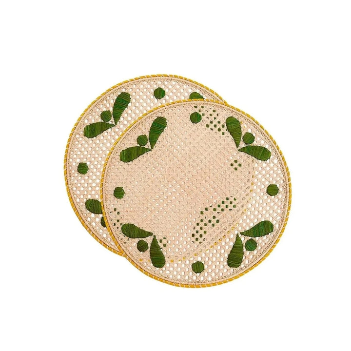 Raffia Placemats Green (Set of 2), Home and Decor, Ileana Makri