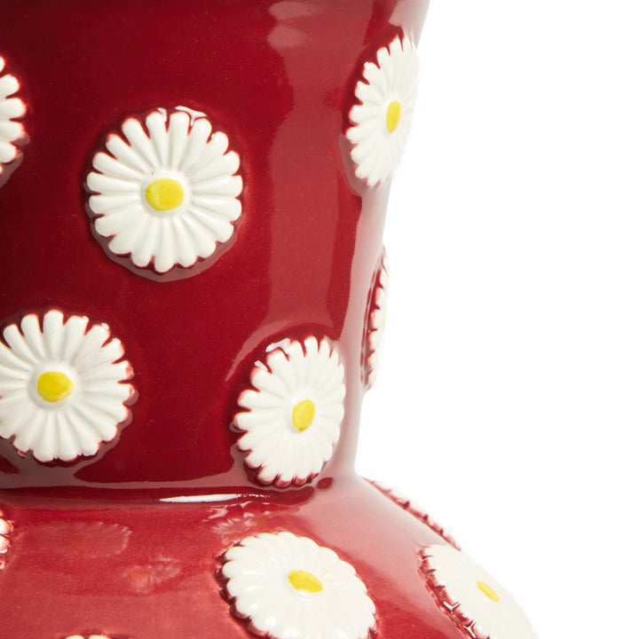 Margherita Bordeaux Daisy Vase