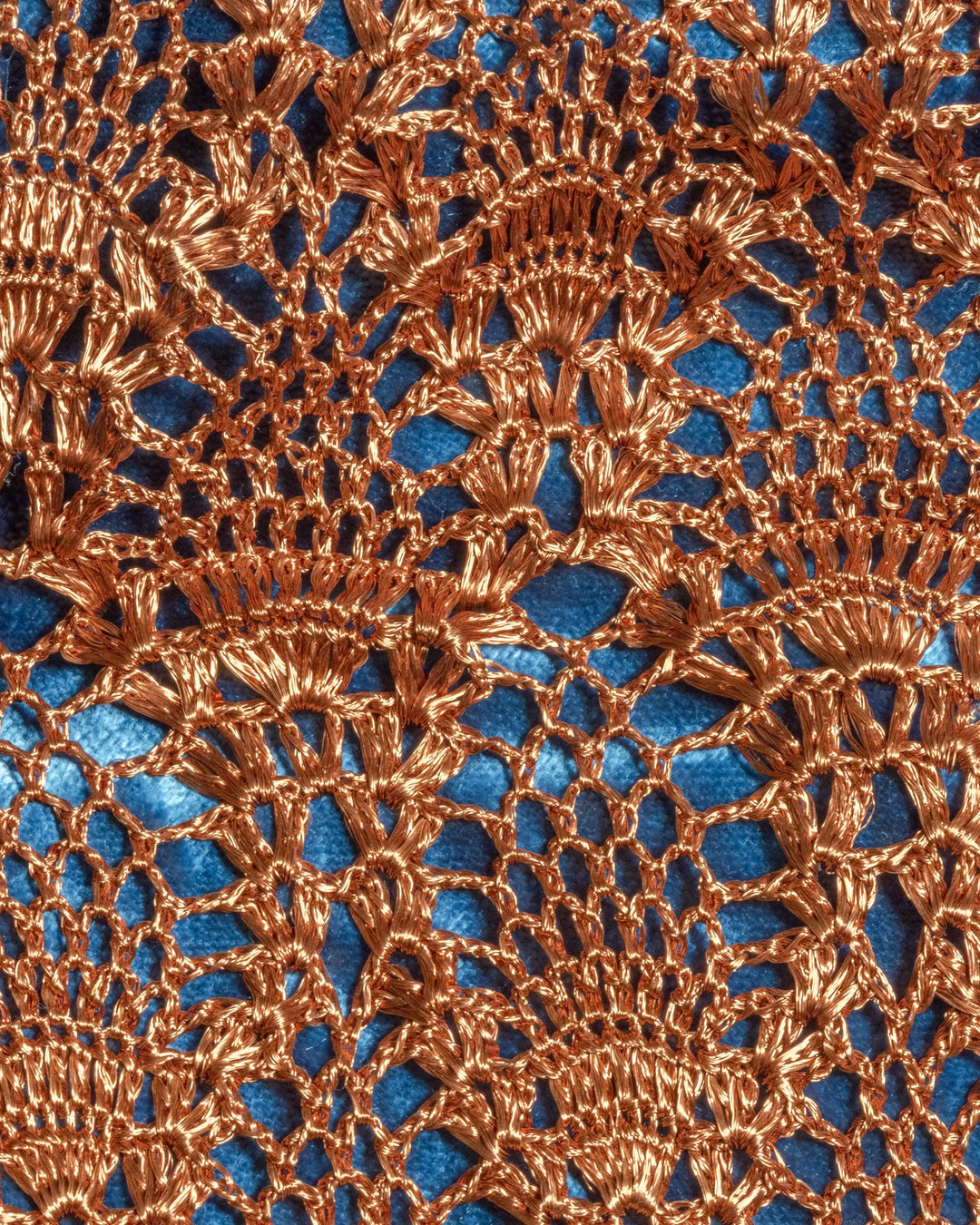 Pineapple Clutch Copper & Blue Lining