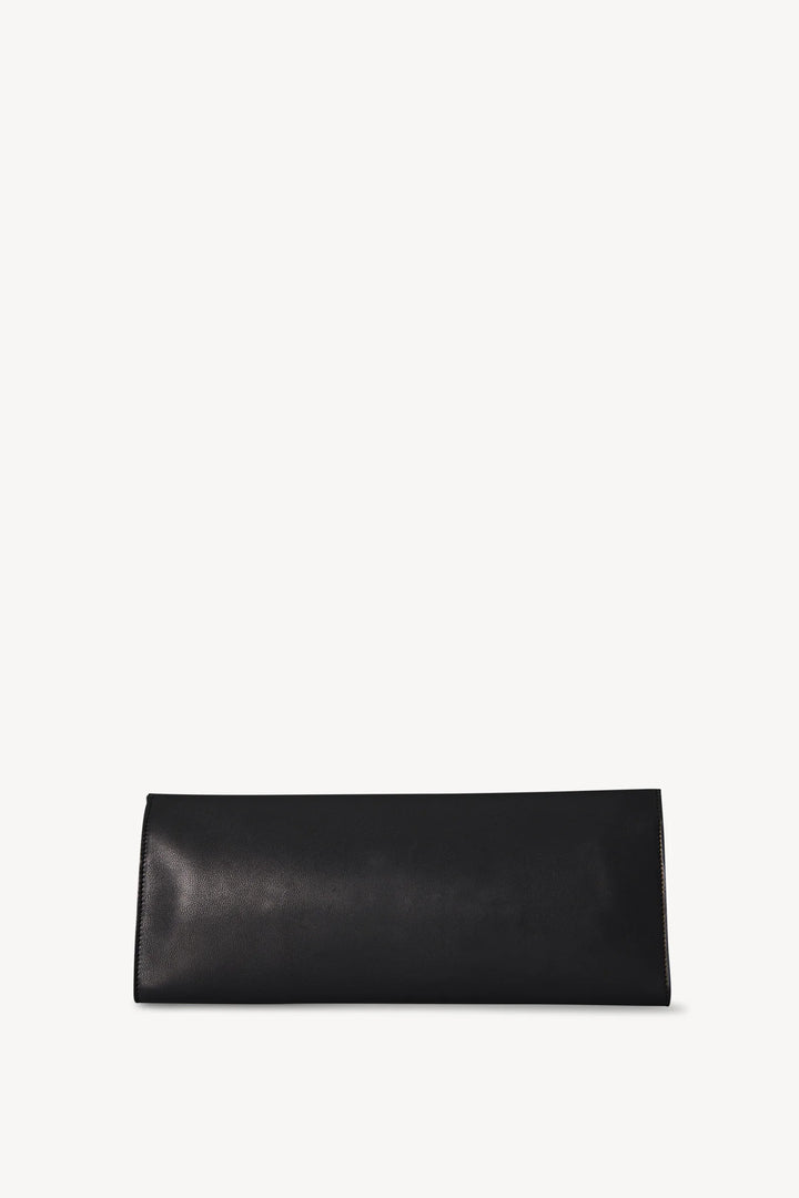 Flat Clutch in Black Leather, Bags, Ileana Makri, Handbags