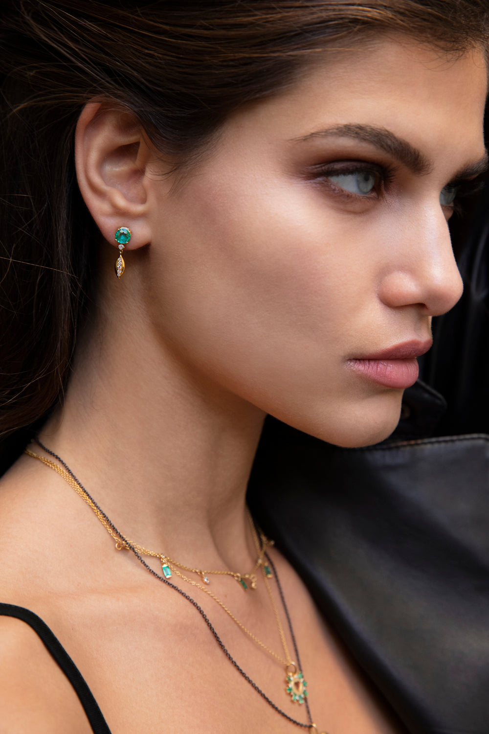 Emerald Dewdrop Earrings