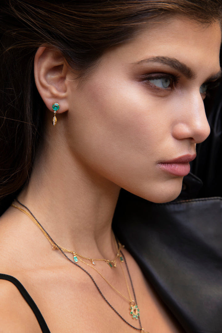 Emerald Dewdrop Earrings