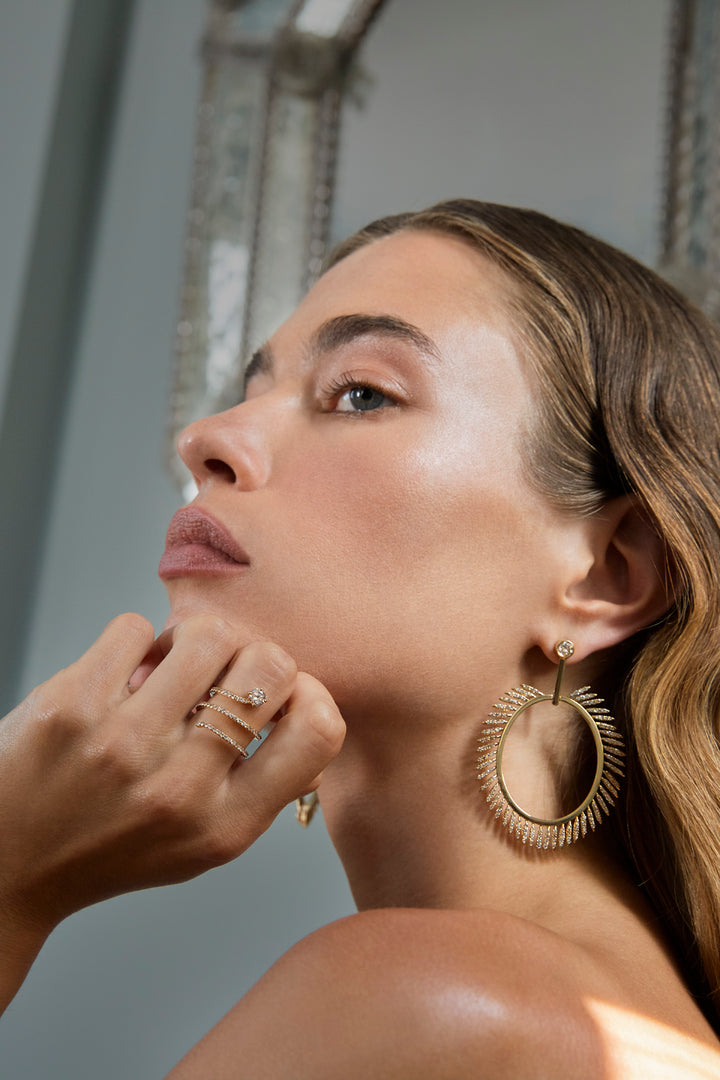 Grass Sunny Diamond Earrings