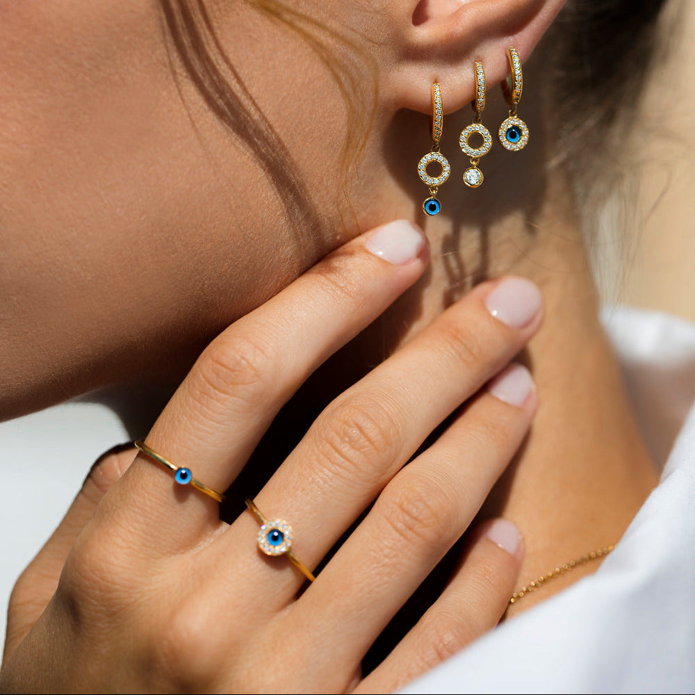 Crystal Drop Hoops
