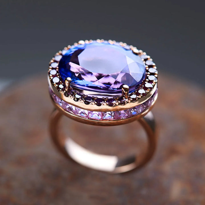 Tanzanite Blossom Ring, Rings, Ileana Makri