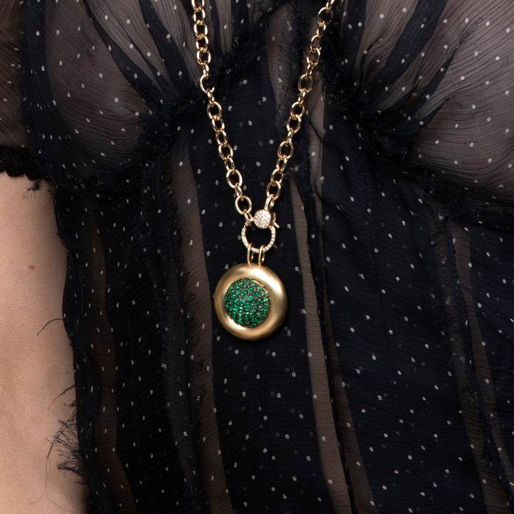 Emerald Caviar Pendant