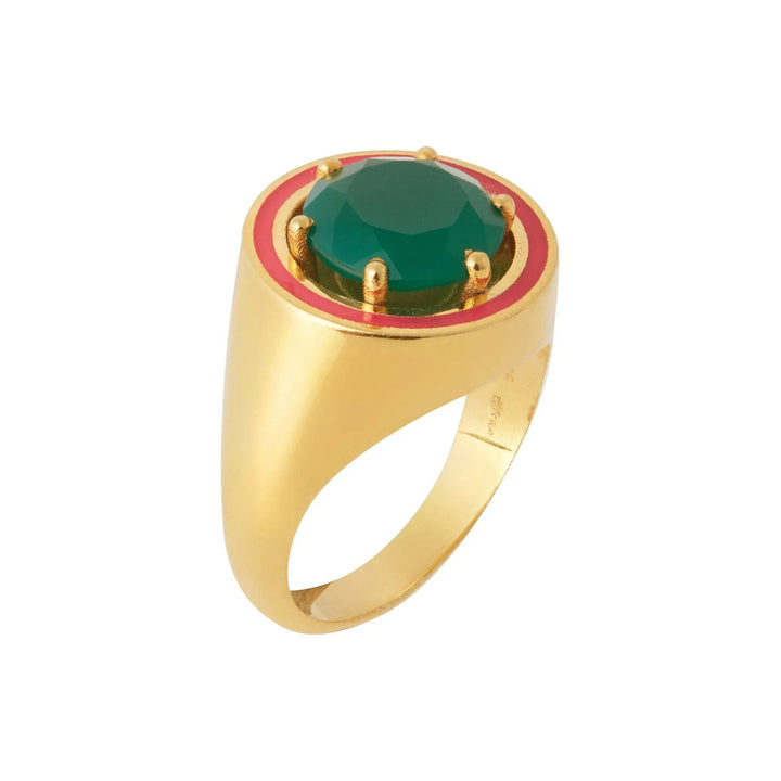 Agate Chevalier Ring - Eye M Neon Rocks - Ileana Makri