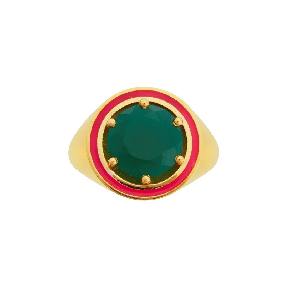 Agate Chevalier Ring - Eye M Neon Rocks - Ileana Makri