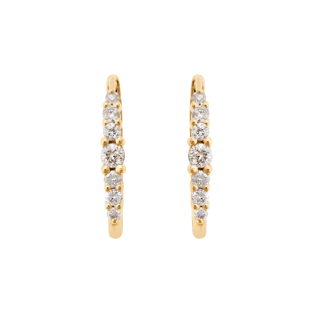 Large Oval Hoops 7 Champagne Diamond Rivulet, Earrings, Ileana Makri