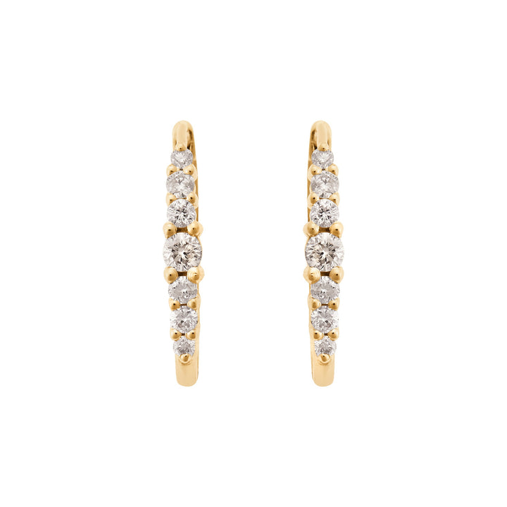 Large Oval Hoops 7 Champagne Diamond Rivulet