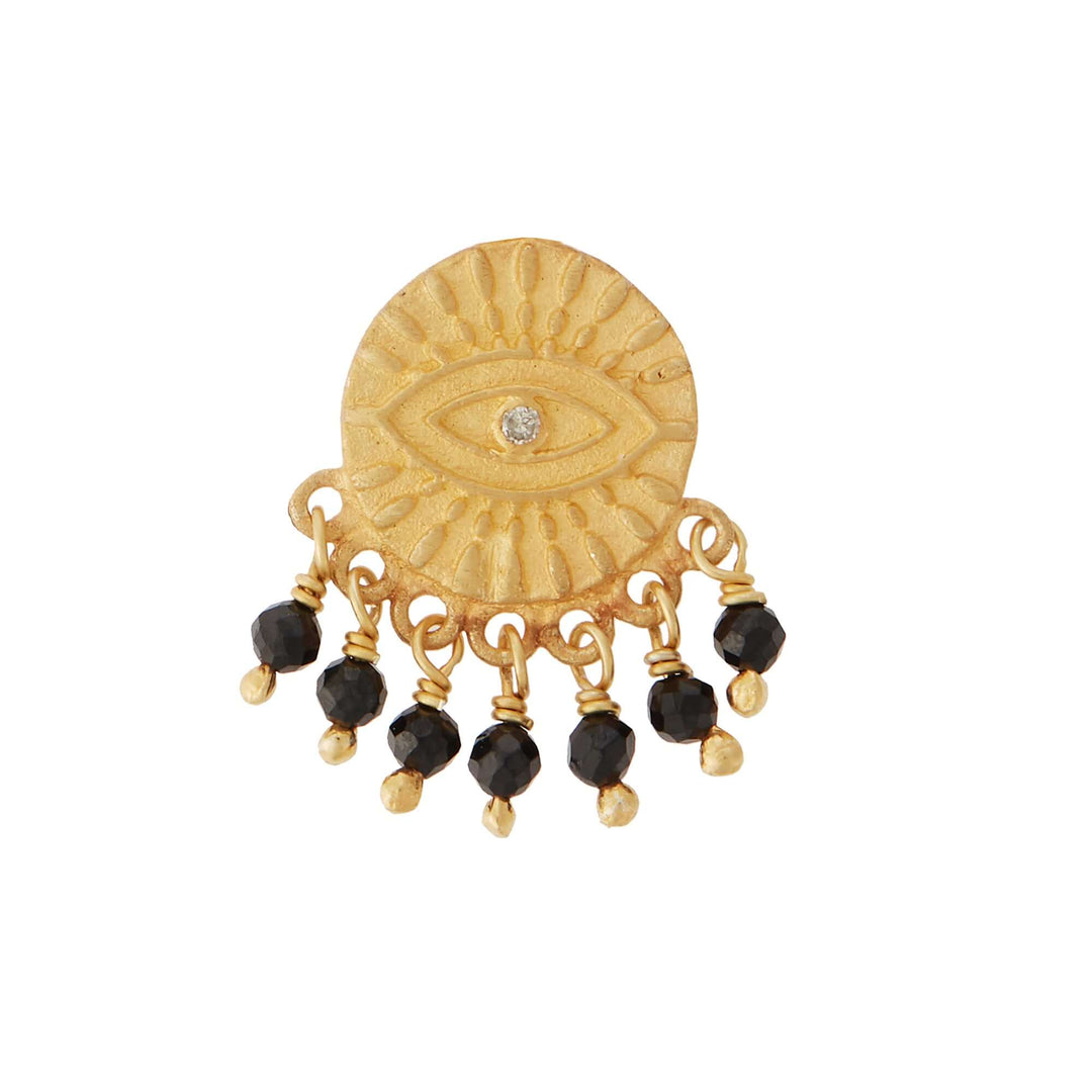 All Seeing Eye Black Tear Studs - Eye M Symbols - Ileana Makri