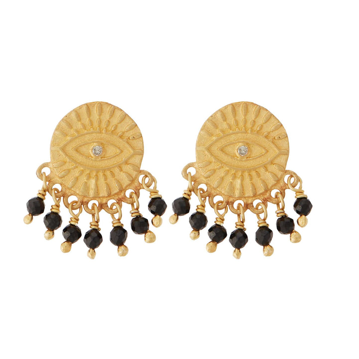 All Seeing Eye Black Tear Studs - Eye M Symbols - Ileana Makri