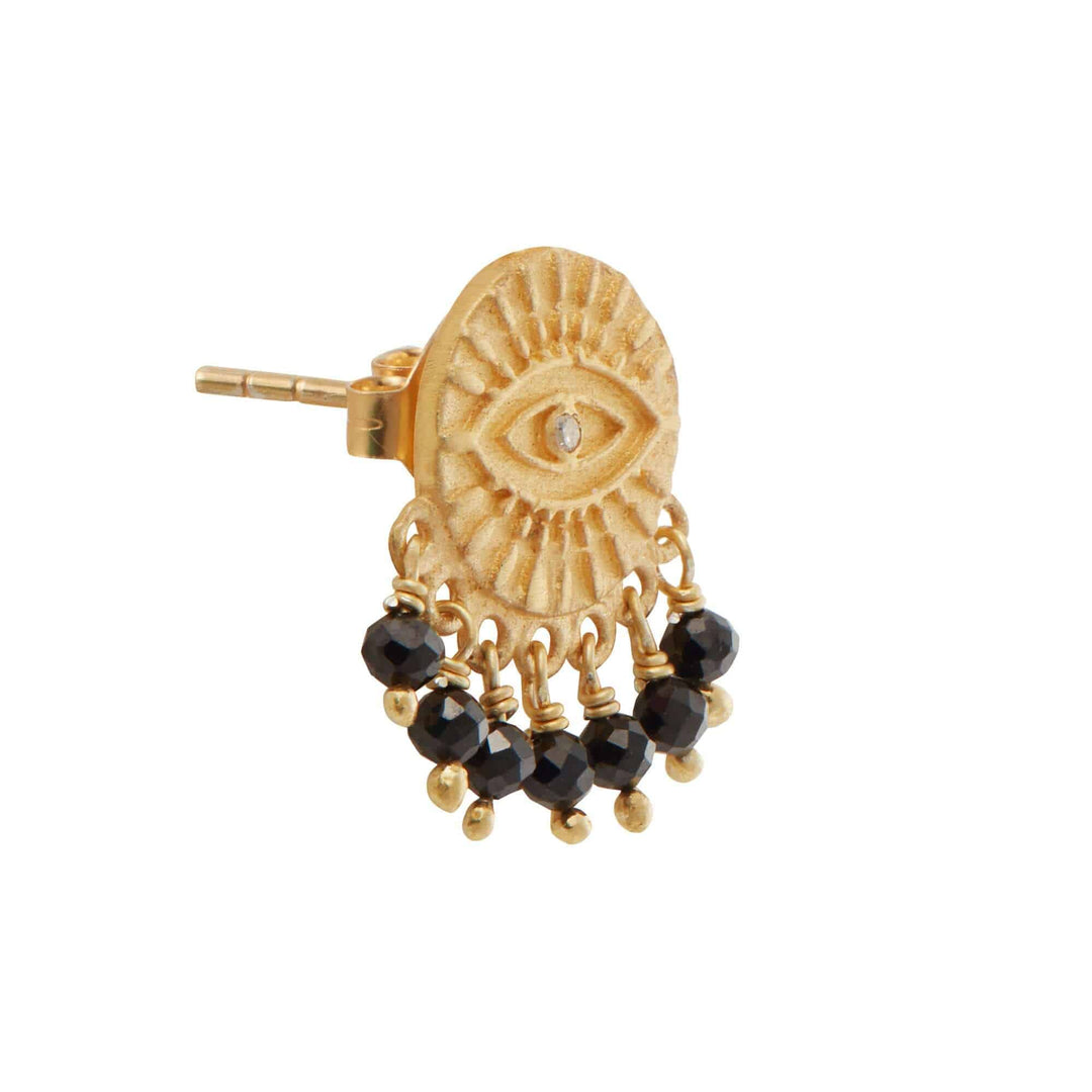 All Seeing Eye Black Tear Studs - Eye M Symbols - Ileana Makri