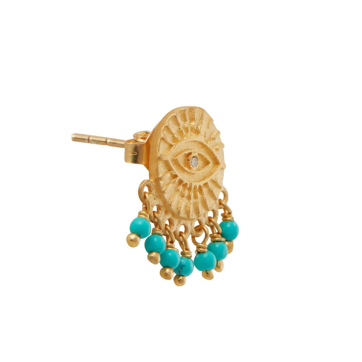 All Seeing Eye Turquoise Tear Studs - Eye M Symbols - Ileana Makri