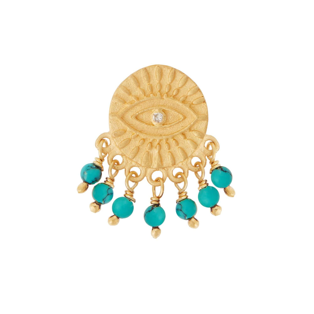All Seeing Eye Turquoise Tear Studs - Eye M Symbols - Ileana Makri