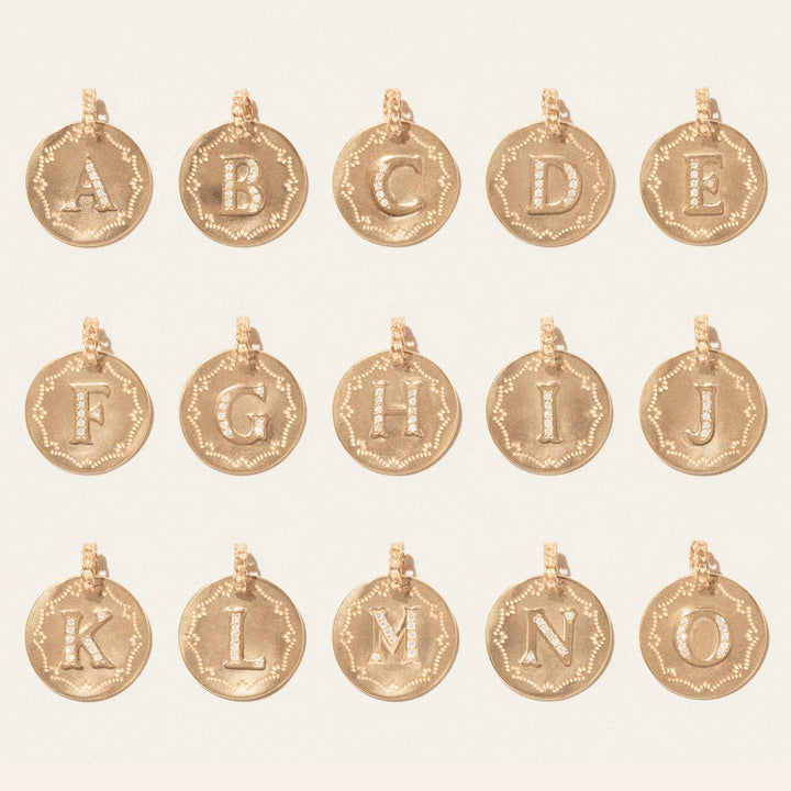 Diamond and Gold Letter Pendant