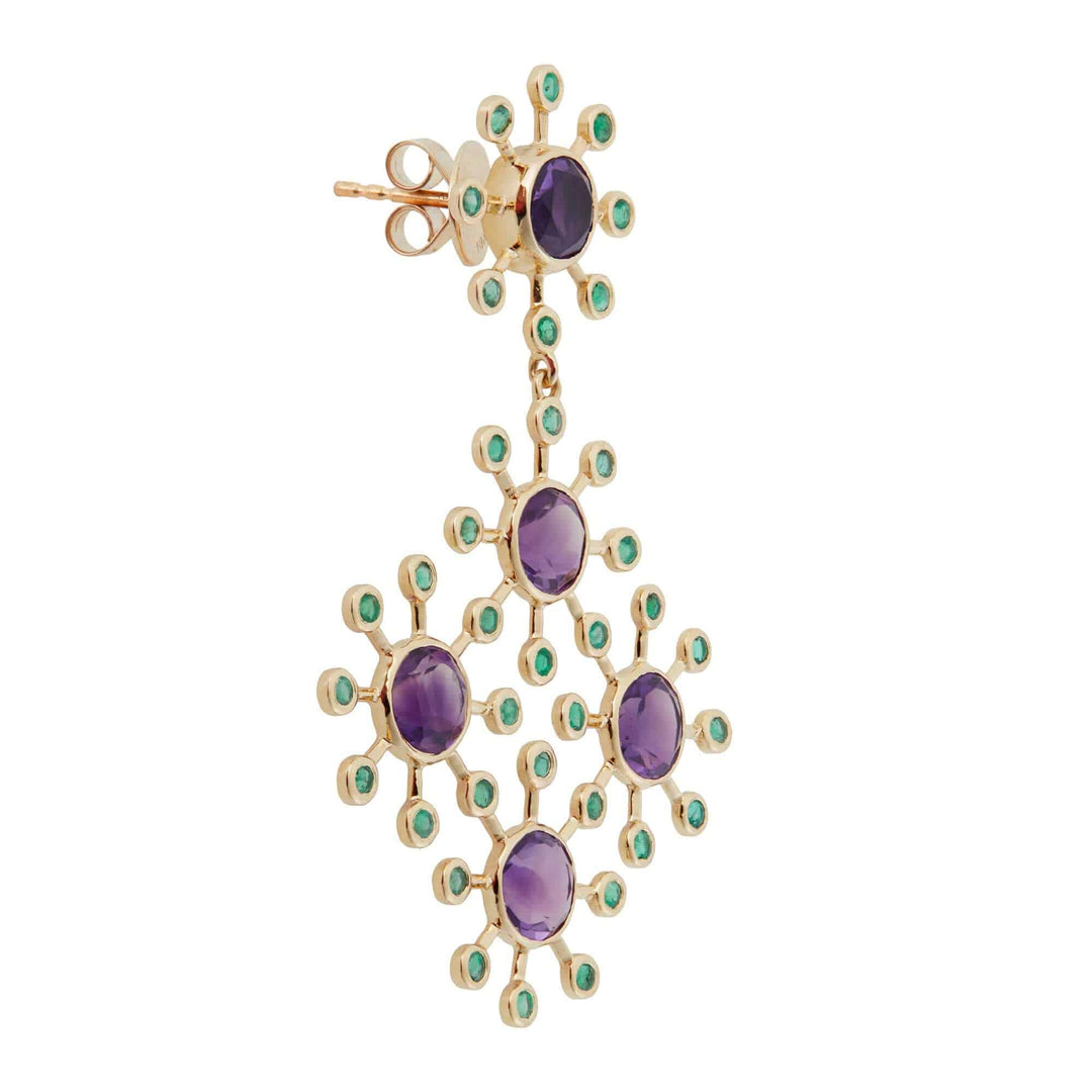 Amethyst Blossom Earrings Y-EM - Florescence - Ileana Makri store