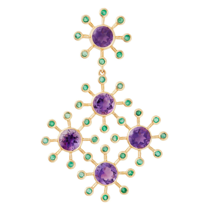 Amethyst Blossom Earrings Y-EM - Florescence - Ileana Makri store