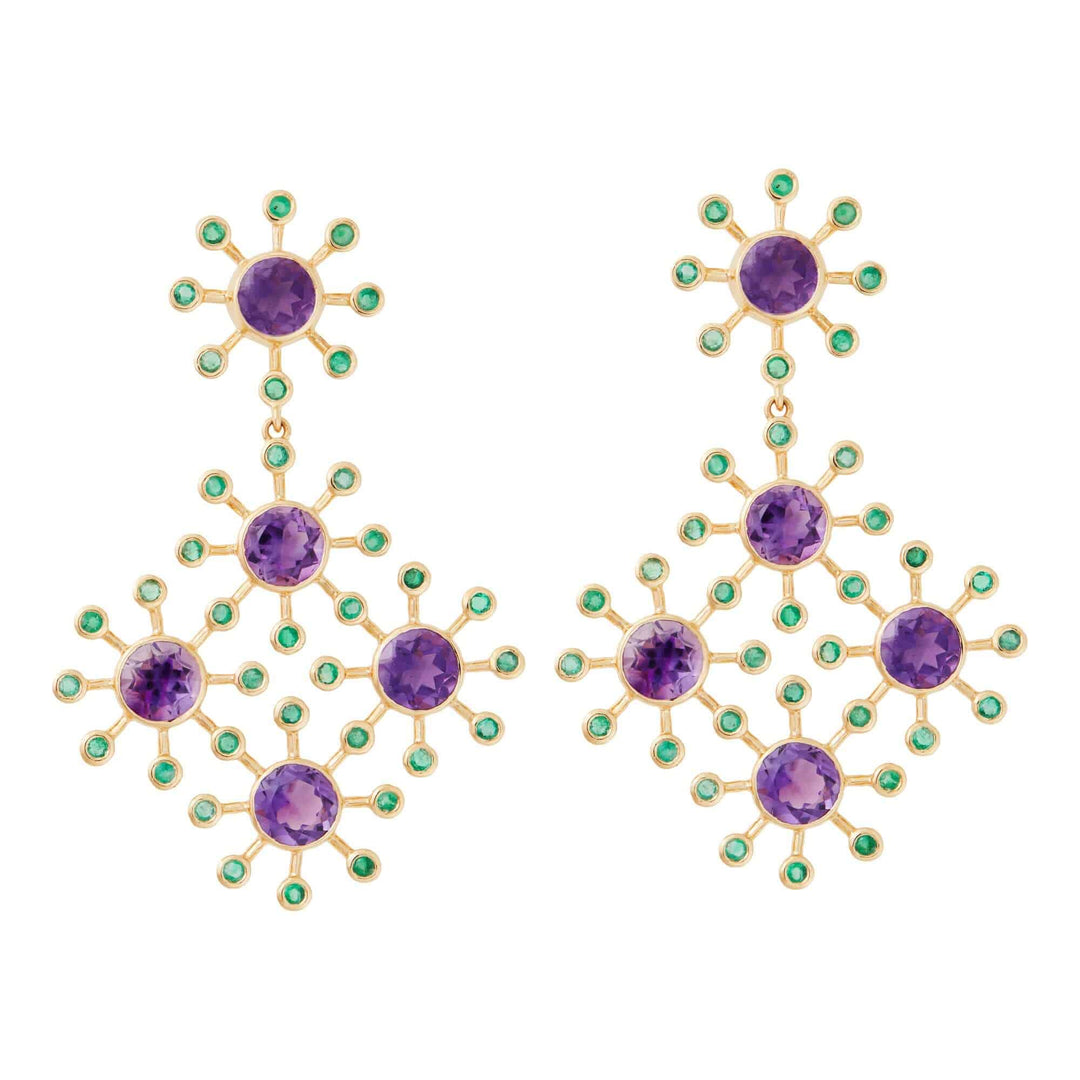 Amethyst Blossom Earrings Y - EM - Florescence - Ileana Makri