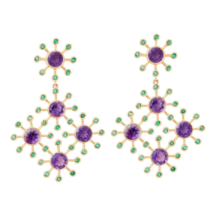 Amethyst Blossom Earrings Y - EM - Florescence - Ileana Makri