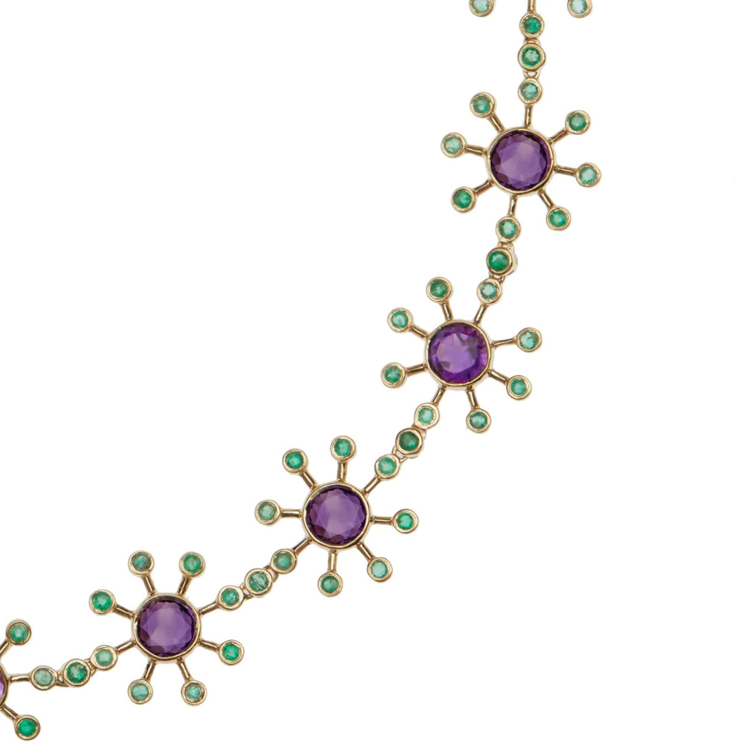 Amethyst Blossom Necklace Y-EM - Florescence - Ileana Makri store